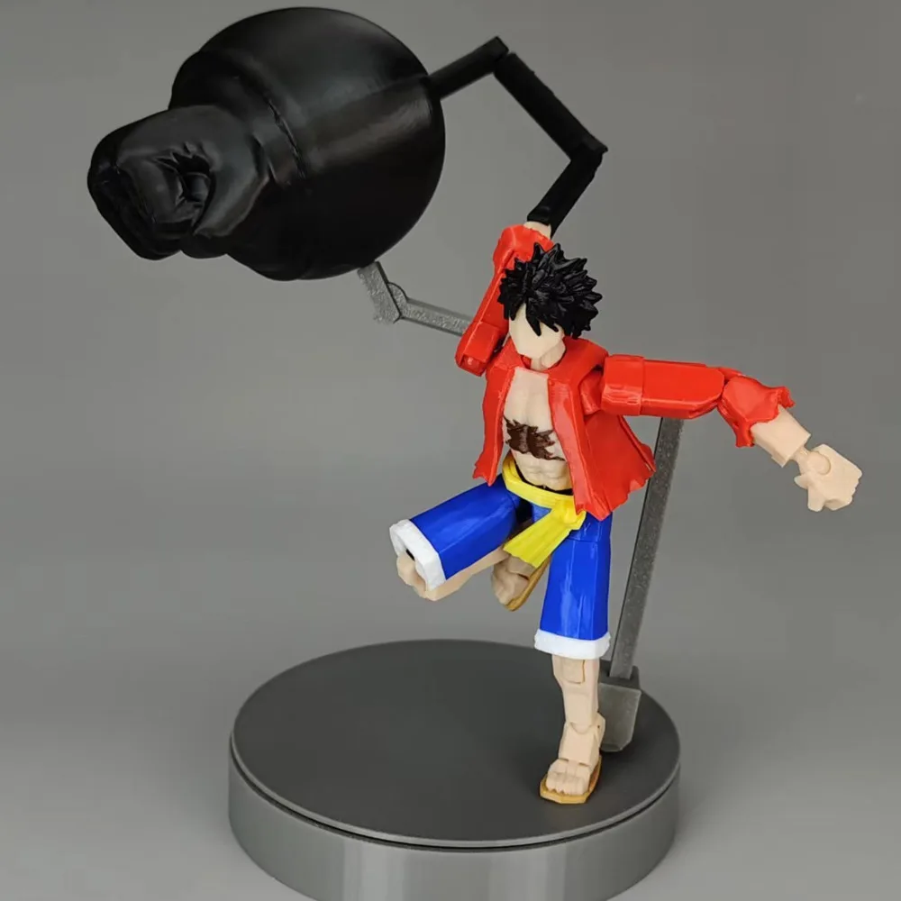 3D Printed One Piece Monkey D Luffy Anime Multi-Jointed Toys Action Figures Shapeshift Robot Mannequin Model Ornaments Gifts