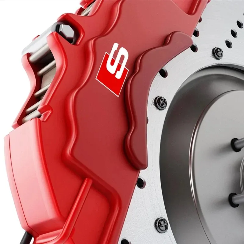 Calcomanías de cubo de rueda para coche, pinza de 6 uds., para Audi Quattro RS Logo A3 A4 A5 A6 Q3 Q5 Q7 A8 RS3 RS4 RS5 RS6 RS7, decoración deportiva