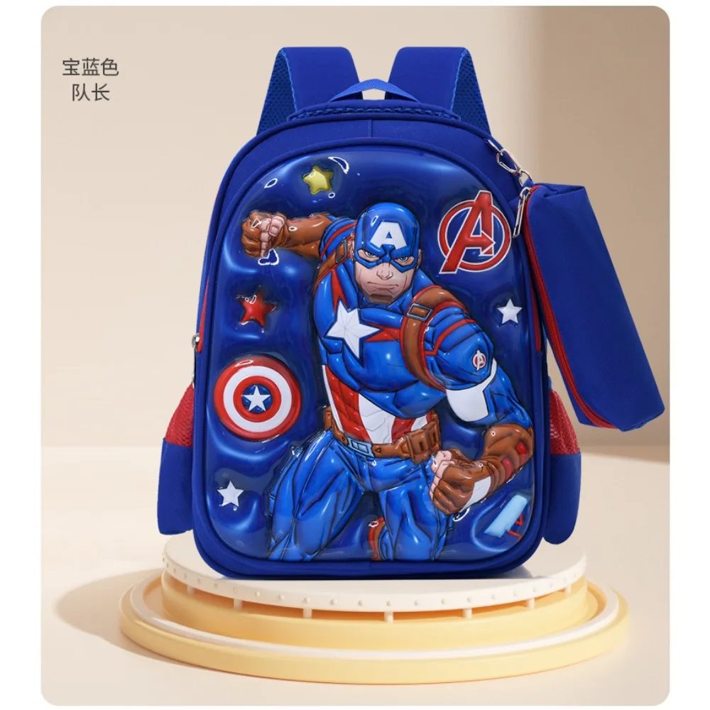 Mochila para niños de Marvel para grados 1-3, carcasa dura 3D, dibujos animados de Anime, Batman Sofía, bolsas impermeables ligeras y transpirables, regalos