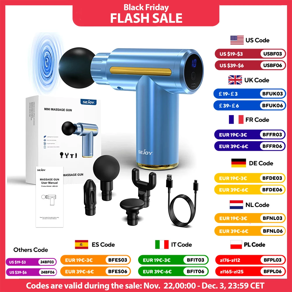 Pistolet do masażu powięzi, mini pistolet wibracyjny USB do relaksacji mięśni, sprzęt fitness do masażu, pistolet do masażu szyi z funkcją chwytania powięzi.