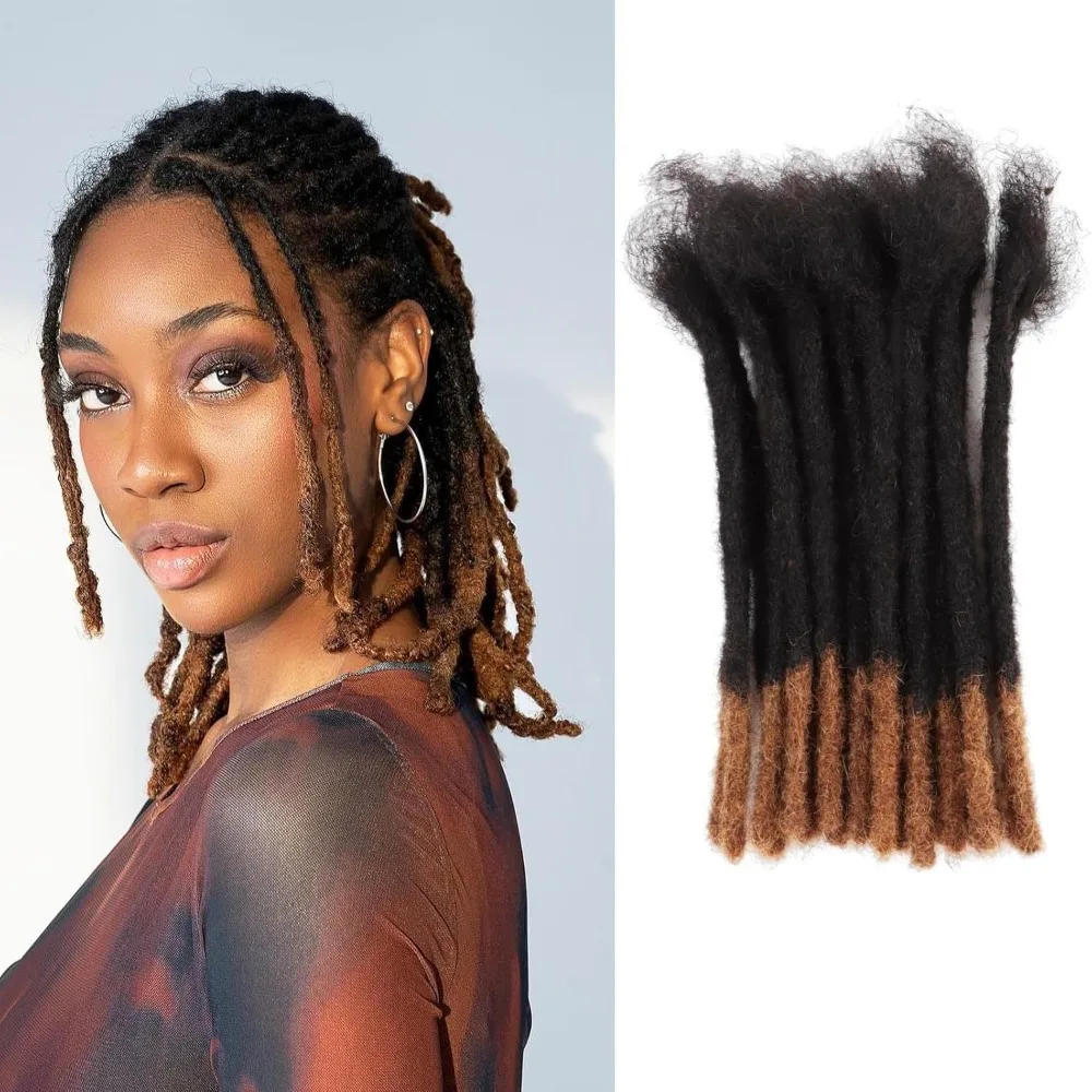 0.6 cm 100% Extensions de cheveux humains Dreadlock T1B/27/30/99j Extensions Loc cheveux humains Extensions Loc permanentes cheveux humains