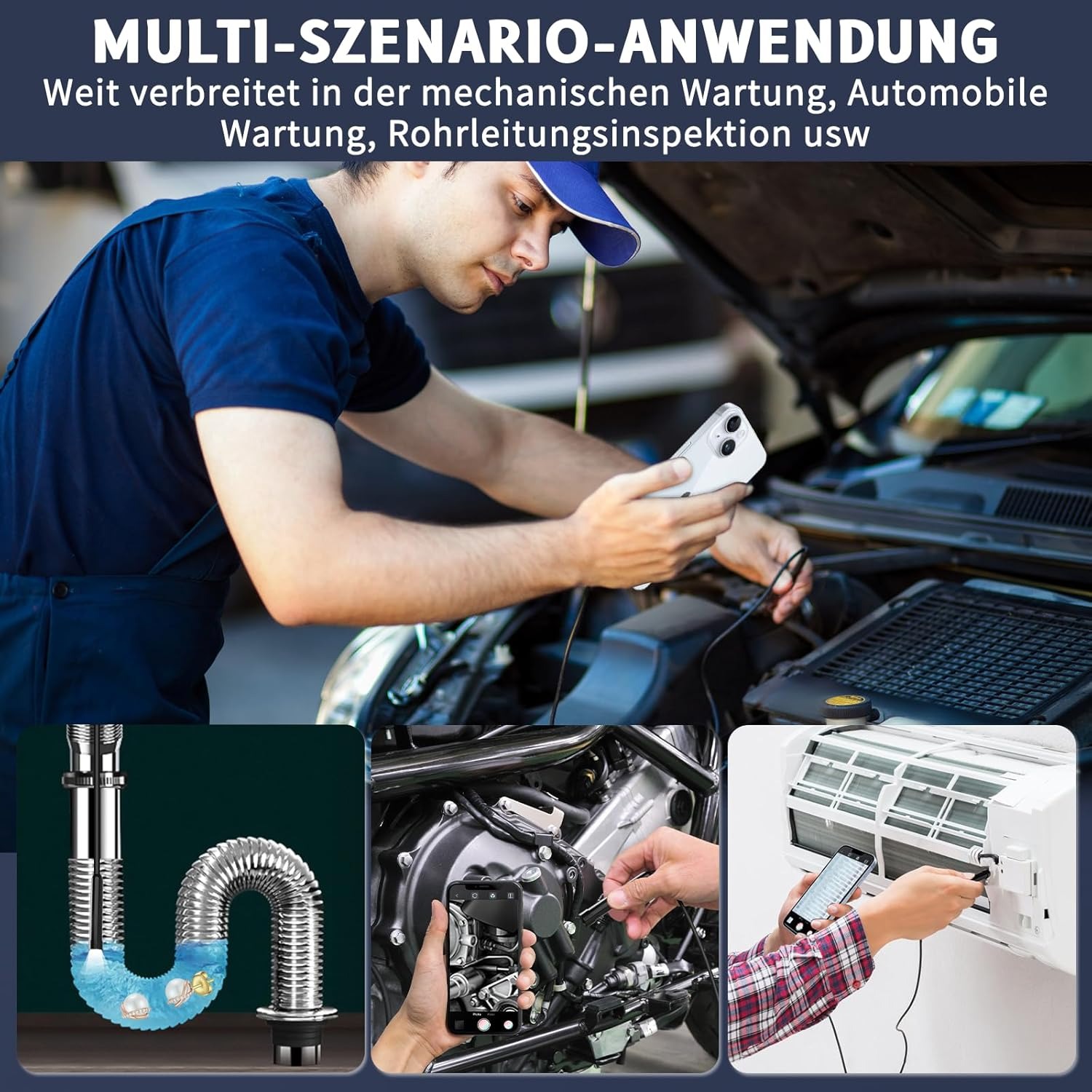 IOS Android эндоскопическая камера 8 мм с одним/двойным объективом автомобильный бороскоп камера для осмотра для Apple Iphone IOS смартфон