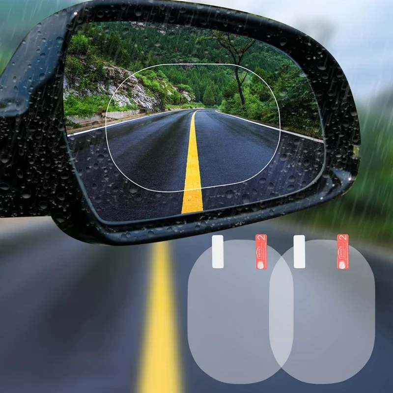 New 2pcs /set car sticker Car rearview mirror rain protection protective film waterproof car rearview mirror Anti fog glass film