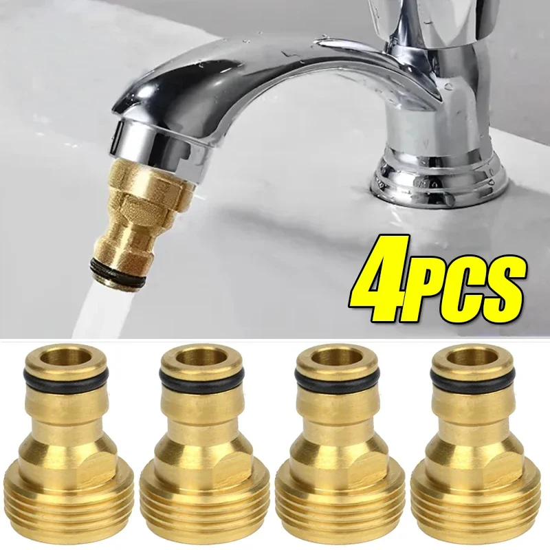Adaptor keran dapur Universal, 5/1 buah Adaptor selang Mixer konektor keran kuningan, peralatan taman, keran berulir