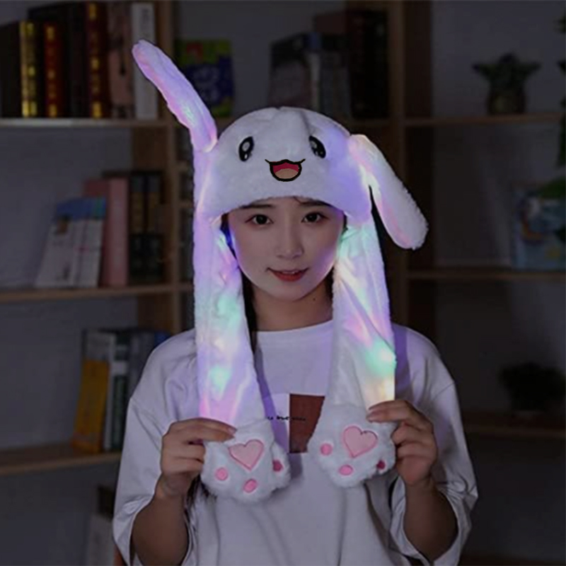 Шапка с кроличьими ушками, забавный подарок для детей, мальчиков и девочек, милая шапка с кроличьими ушками, милая шапка с кроликом, забавная детская зимняя игрушка, теплая шапка