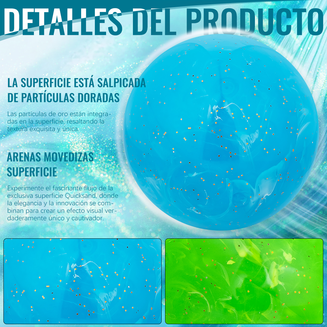 Pelota de golf Caiton Premium Park - 60 mm/2,36 pulgadas, diseño de arte fluido, rojo, azul, verde, construcción de 4 capas