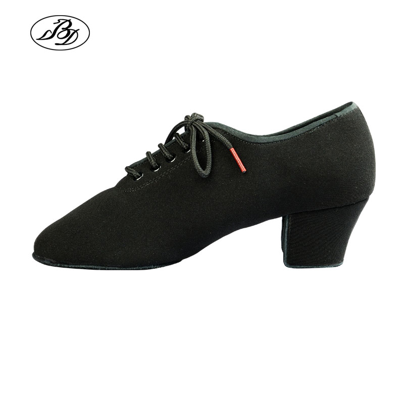 Frauen Latin Dance Schuhe Damen Lehrschuhe T1b Split sohle Leinwand Professionelle Ballroom Dance Schuh Platz Ferse Dancesport