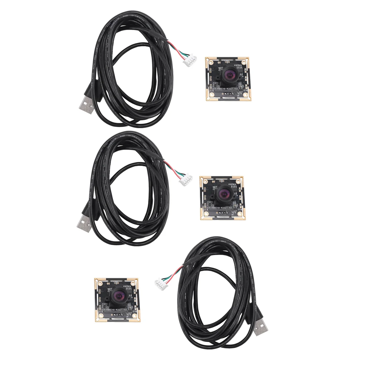 Módulo de câmera BABQ 3PCS 100 graus OV9732 2M cabo 1280x720 30fps, compatível com Autodarts.Io, unidade USB grátis