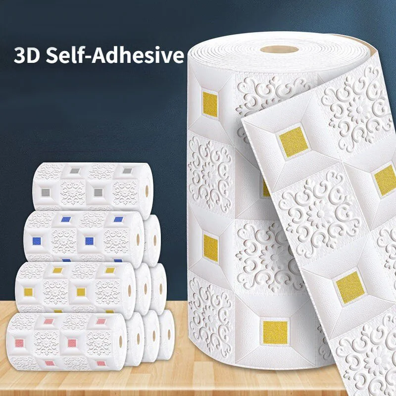 70 cm * 1 m 3D Stereo Wand Aufkleber Selbst-klebe Decke Dekorative Aufkleber Wohnzimmer Schlafzimmer TV Hintergrund wasserdichte Tapete