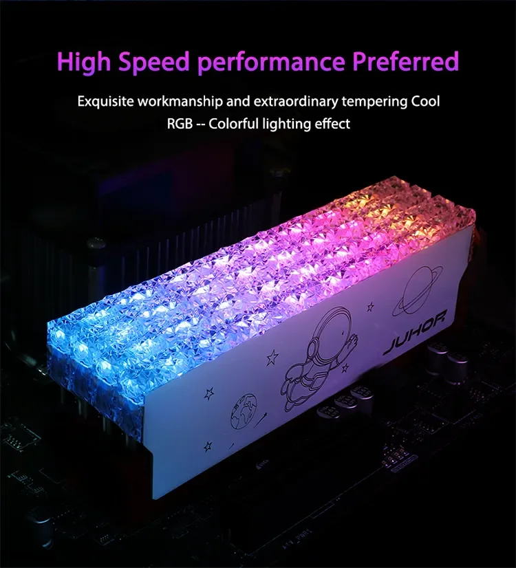 JUHOR RGB DDR4 8GB 16GB 3200MHz Memoria Ram DDR4 RGB DIMM Desktop Gaming Speicher Ram