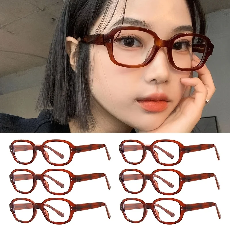 Retro Square กรอบแว่นตาผู้หญิงสีแดงแว่นตาอ่านหนังสือคอมพิวเตอร์ CLEAR Blue Light Blocking แว่นตา VINTAGE ตกแต่งแว่นตา