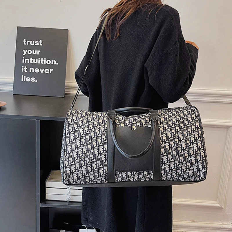 กระเป๋าเดินทางสตรี Totes กระเป๋ายิม Duffle กีฬาฟิตเนสธุรกิจ Casual กระเป๋าเดินทางผ้าใบกระเป๋าถือไหล่กลางแจ้งกระเป๋าวันหยุดสุดสัปดาห์