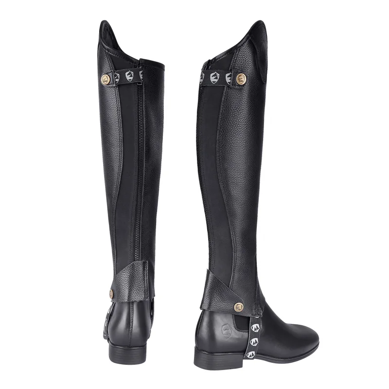 Reitsport-Beinschützer aus echtem Leder, Rindsleder, für Herren und Damen, Chaps, Ritterausrüstung, Schutzausrüstung, erhältlich in allen Jahreszeiten