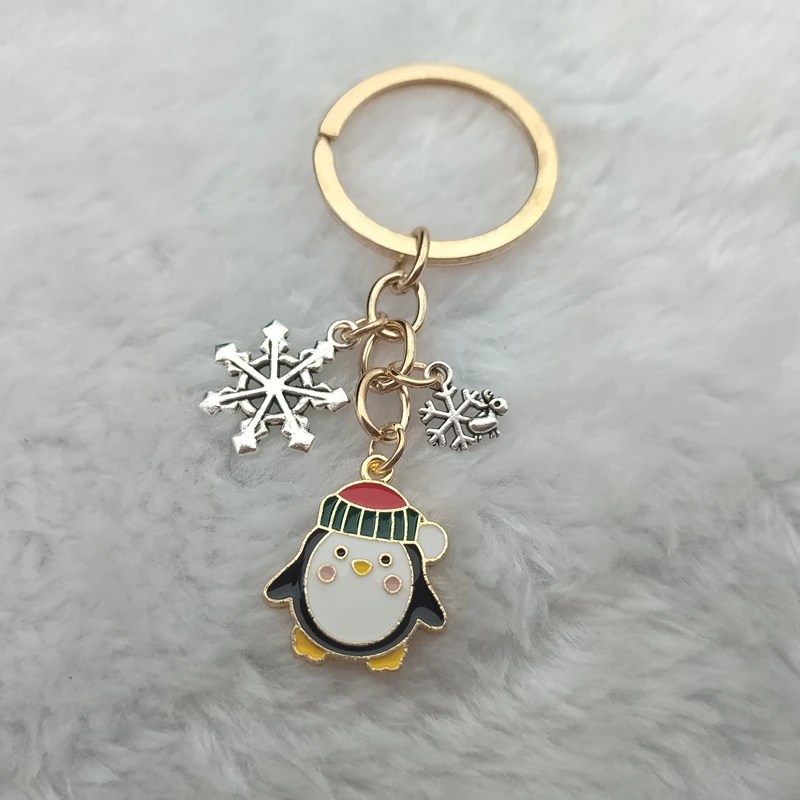 Gantungan Kunci Penguin Enamel Kualitas Tinggi Hewan Penguin Gantungan Kunci Tas Rantai Mode Gantungan Kunci Perhiasan