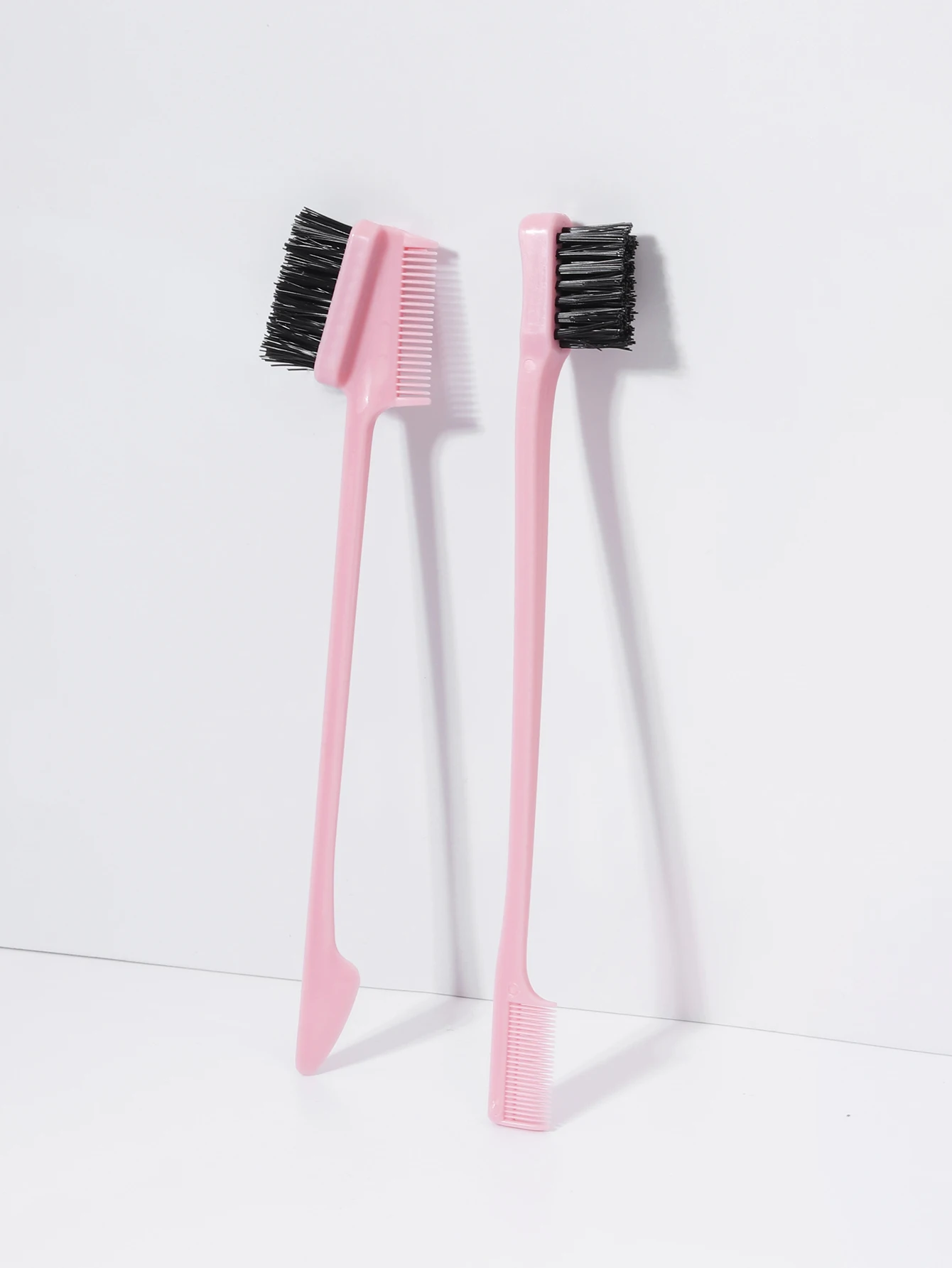 2 cepillos de control de bordes, adecuados para peinar bordes de cabello y cejas en mujeres, especiales para pelucas de cabello real