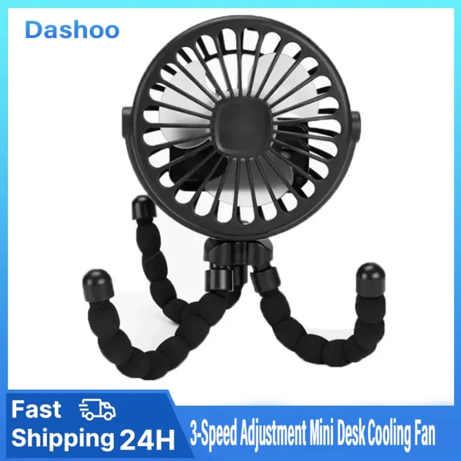 Ventilador portátil de mano, ventilador Deformable de pulpo, ajuste de 3 velocidades, Mini ventilador de refrigeración de escritorio para oficina, hogar, ventilador de carga USB para exteriores