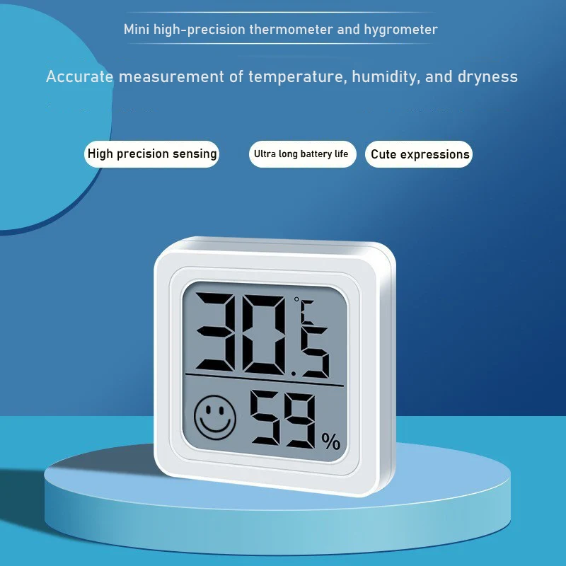 Mini Digital LCD Termômetro e Higrômetro, Interior Alta Precisão, Sensor de Temperatura, Higrômetro Doméstico