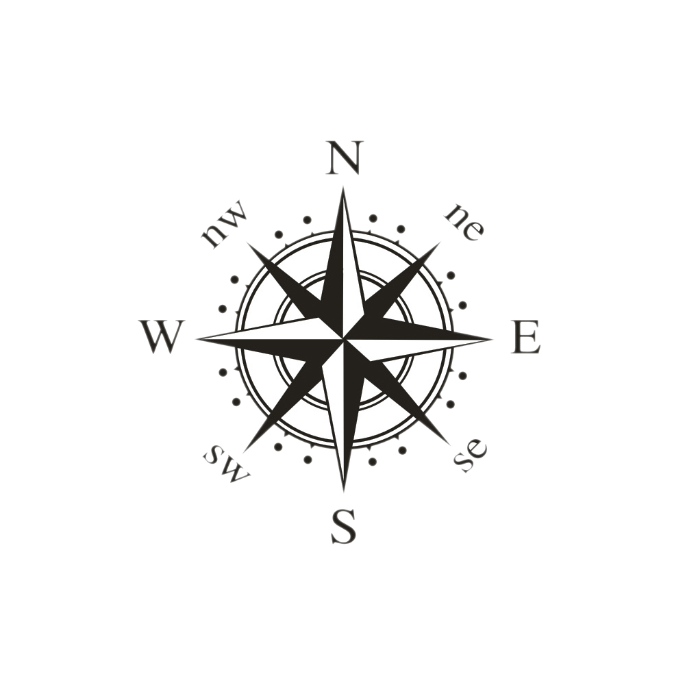 Adesivo de carro nswe bússola personalidade criativa decalques arte design auto motocicletas acessórios exteriores para decoração de caminhão rv