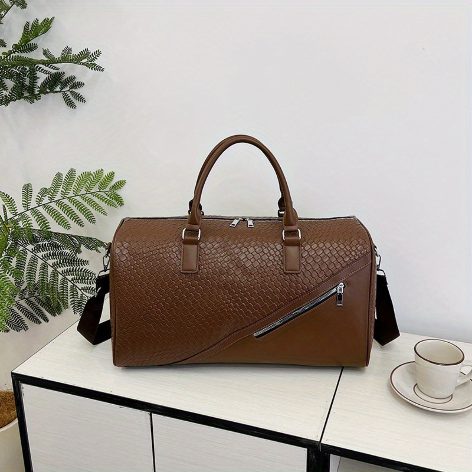 高級 Pu レザートラベルハンドバッグ 2024 新大容量ビジネスカジュアルショルダーバッグファッションウィークエンダーオーバーナイトバッグジップポケット