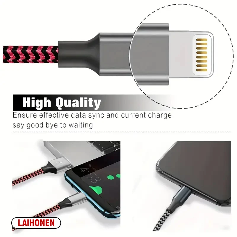 Cavo certificato USB A a Lightning MFi da 1M 2M 3M per iPhone 14 13 12 11 X XR Pro Max Cavo di ricarica rapido Cavo dati per caricabatterie