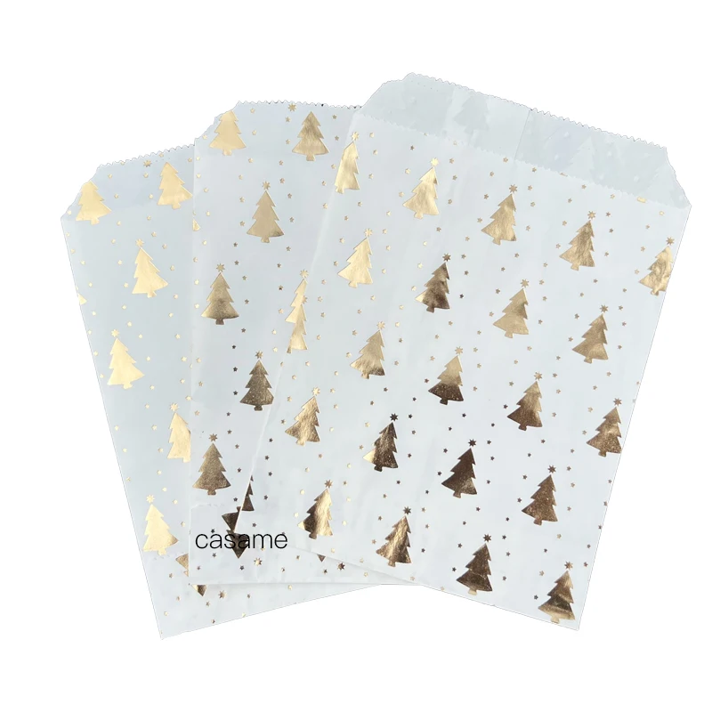 50 Stück Roségold Silber Süßigkeiten Buffet Taschen Polka Dot Star Chevron Stripe Cookie Food Pack Taschen Kindergeburtstag Party Leckerli Gastgeschenk Tasche