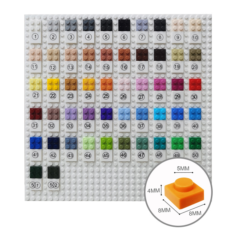 100 Uds. Piezas de ladrillos DIY 3024 1x1 placa técnica educativa montaje de construcción piezas de bloques compatibles juguetes para niños