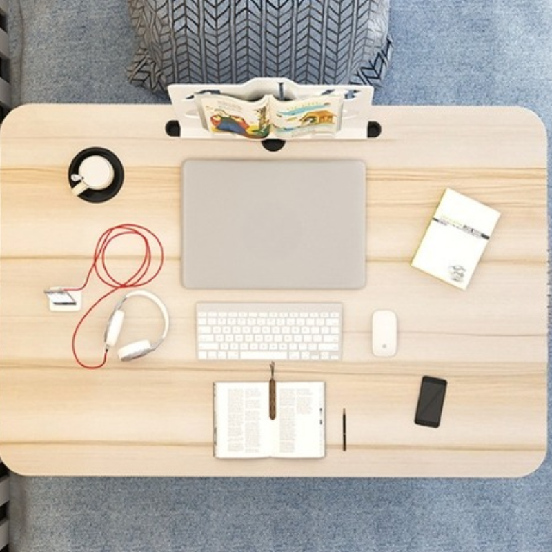 1 PC แบบพกพา Ergonomic Cork Lap โต๊ะไม้ไผ่,ทํางานขาตั้งตามหลักสรีรศาสตร์, การออกแบบโต๊ะพับได้, การออกแบบโต๊ะที่มั่นคง