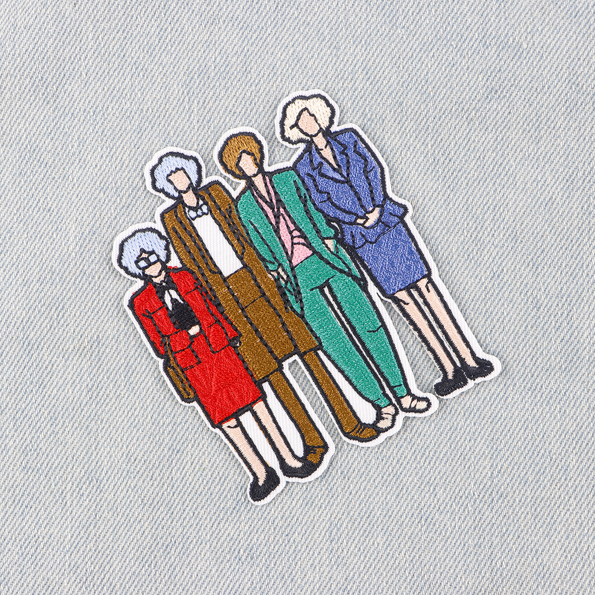 Parche de chica dorada, parches bordados para pegatinas de ropa, parche de dibujos animados a rayas, parches para planchar en decoraciones de ropa