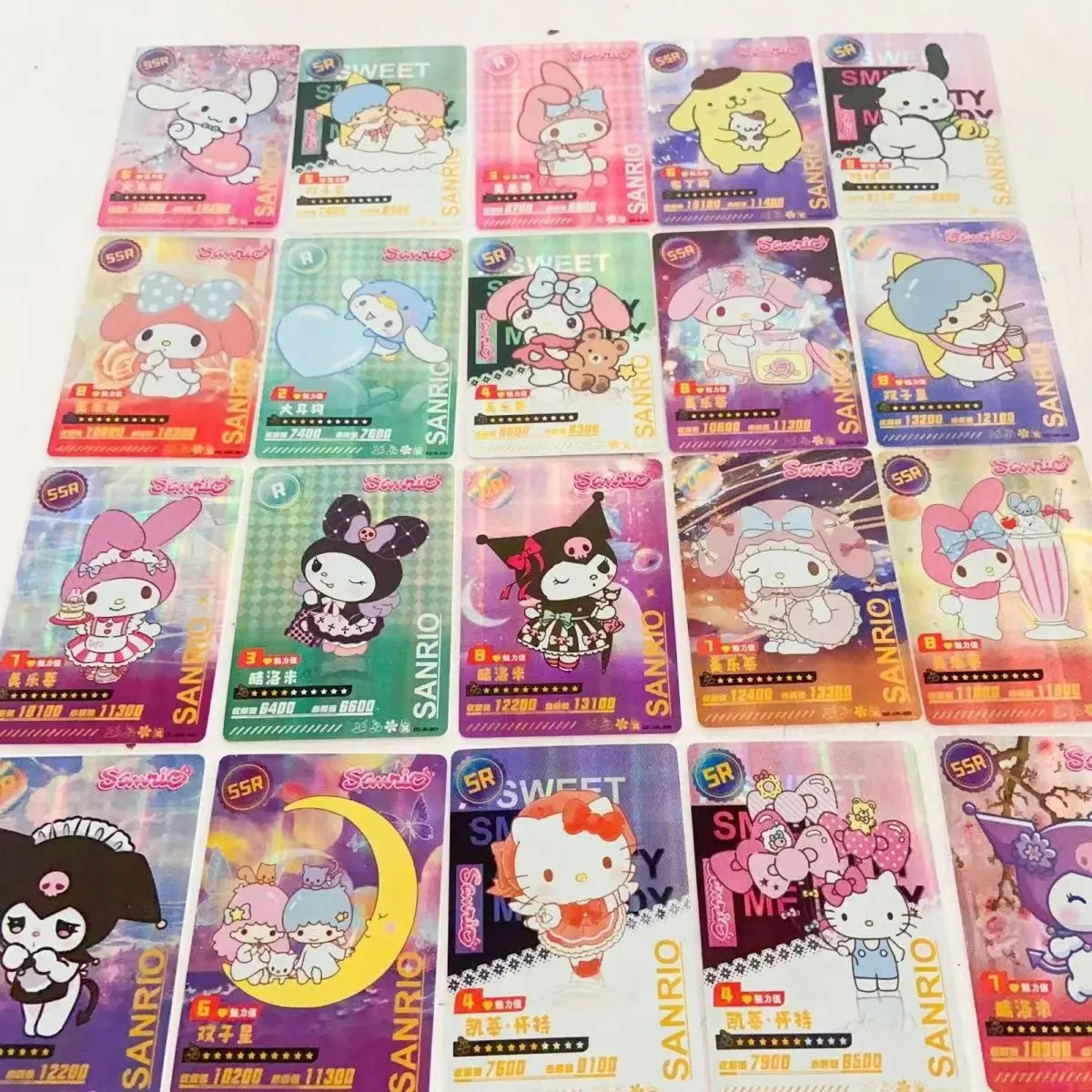 การ์ด Sanrio Kuromi My Melody Trading Card เกม Hello Kitty Booster Box การ์ตูนน่ารักคอลเลกชันของเล่นคริสต์มาสของขวัญ
