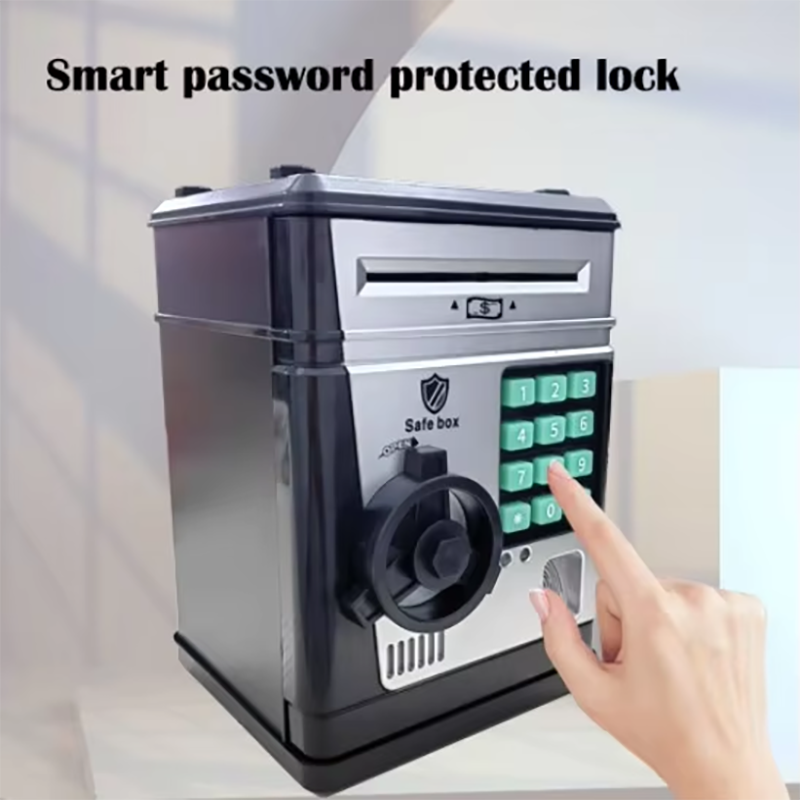 Salvadanaio elettronico Password per impronte digitali Scatola per risparmiare denaro Macchina ATM automatica Deposito contanti Giocattolo educativo Regalo per bambini