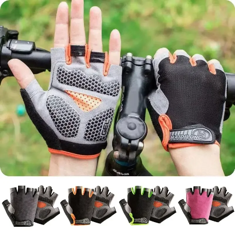 Männer Atmungsaktive Anti-slip Radfahren Fahrrad Handschuhe Halb Finger frauen Gym Handschuh Fitness Sport Training Fitness Handschuhe