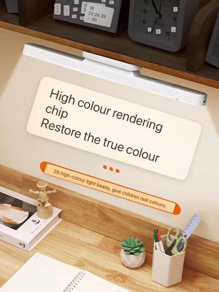 LED Desk Lamp Magnetic Hanging Night Light USB Rechargeable Table Lamp 3 Colors Reading Light For Cabinet Closet Wardrobe