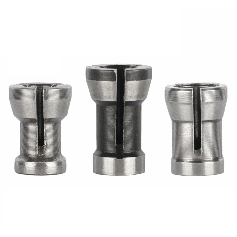 1/3pcs 6mm/6.35 มม./8mm Collet Chuck เหล็กคาร์บอน Collets Chuck แกะสลักเครื่องตัดไฟฟ้า Router Milling CUTTER Access