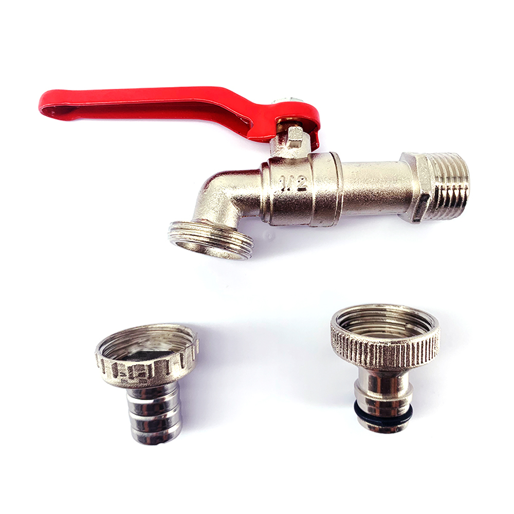 Attrezzi da giardino Rubinetto dell'acqua in ottone 1/2 "Esterno e interno Utilizzato Maniglia a leva di accensione/spegnimento facile Rubinetti di alimentazione per irrigazione Valvola a sfera