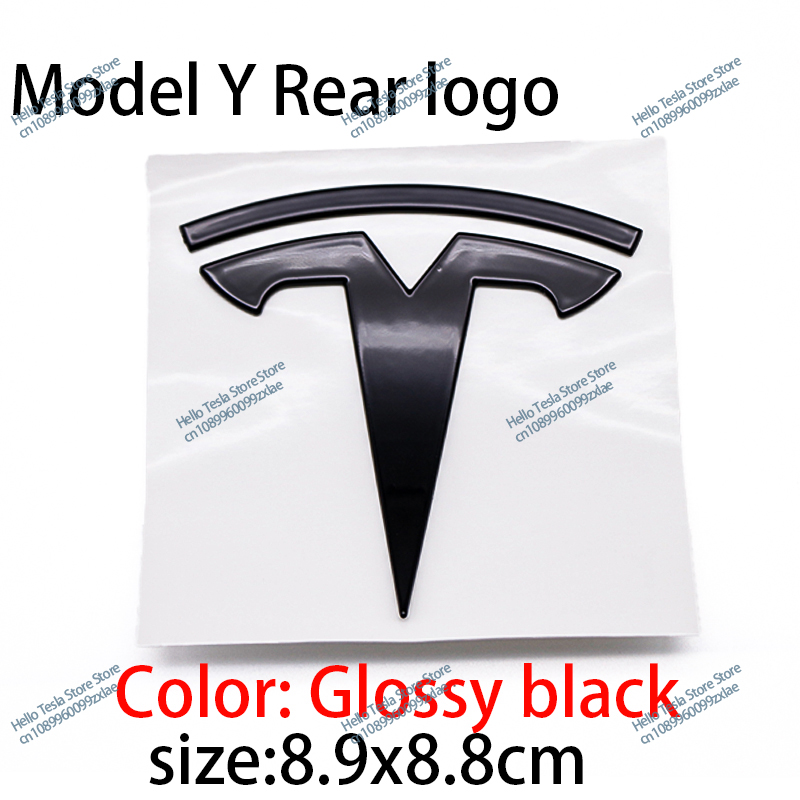Etiqueta engomada del insignia del logotipo del emblema del maletero delantero del capó del coche para Tesla Model 3 Y S X Roadster P75D P85D P100D Accesorios