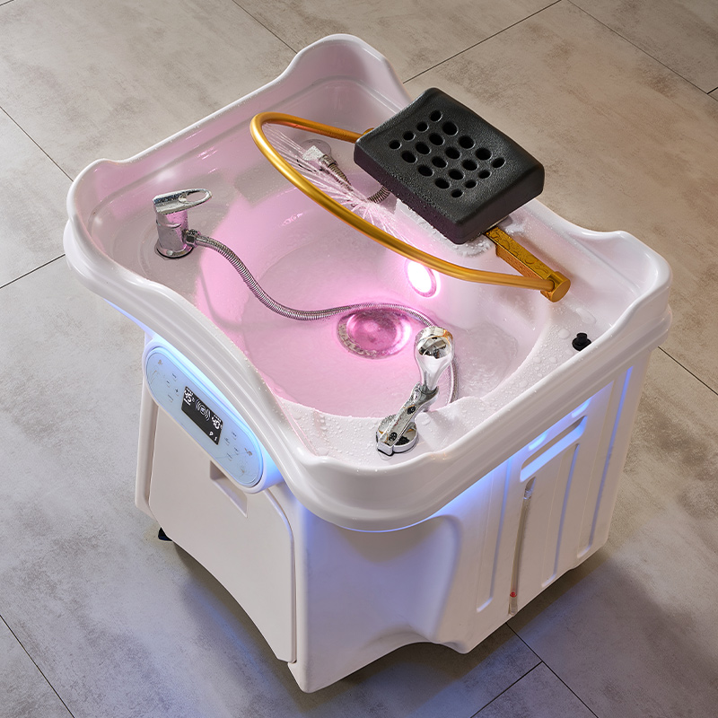Friseursalon Lagerung Wasser Kopf Spa Becken tragbare Haarwäsche Massage mobile Shampoo Waschbecken Becken