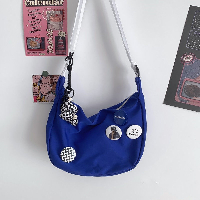 Ins feminino klein azul versátil casual crossbody moda marca bolsa de ombro moda