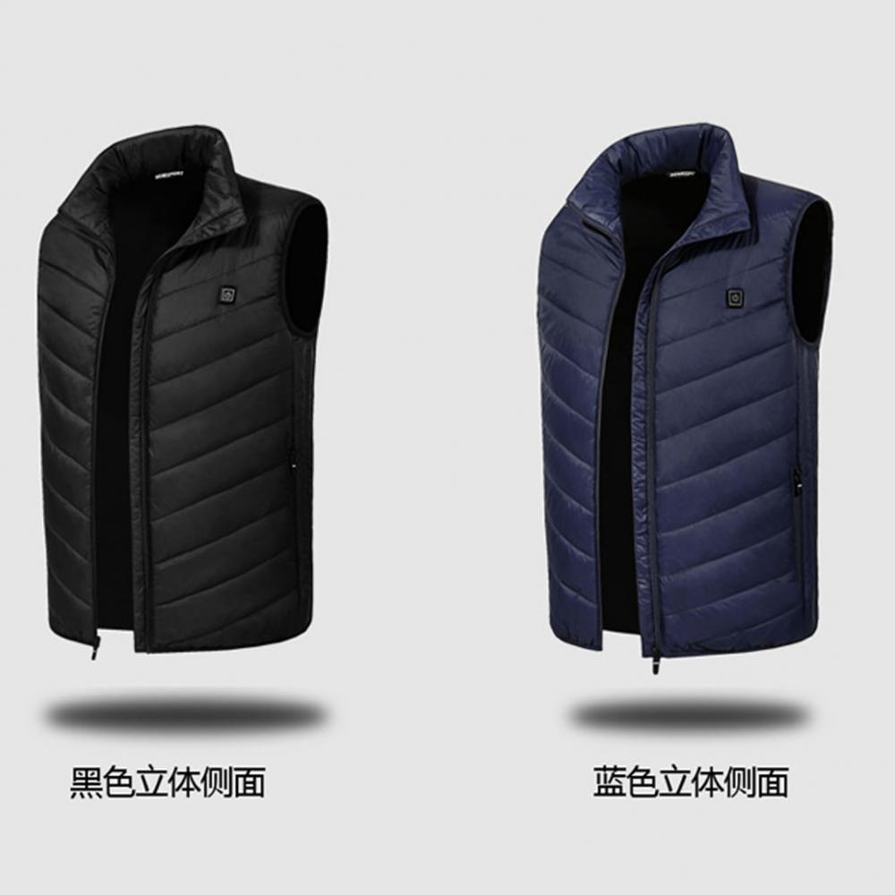 Chaleco térmico de invierno para hombre, chaleco de temperatura constante seguro con USB, chaleco calefactor infrarrojo para exteriores, chaleco de fibra de carbono