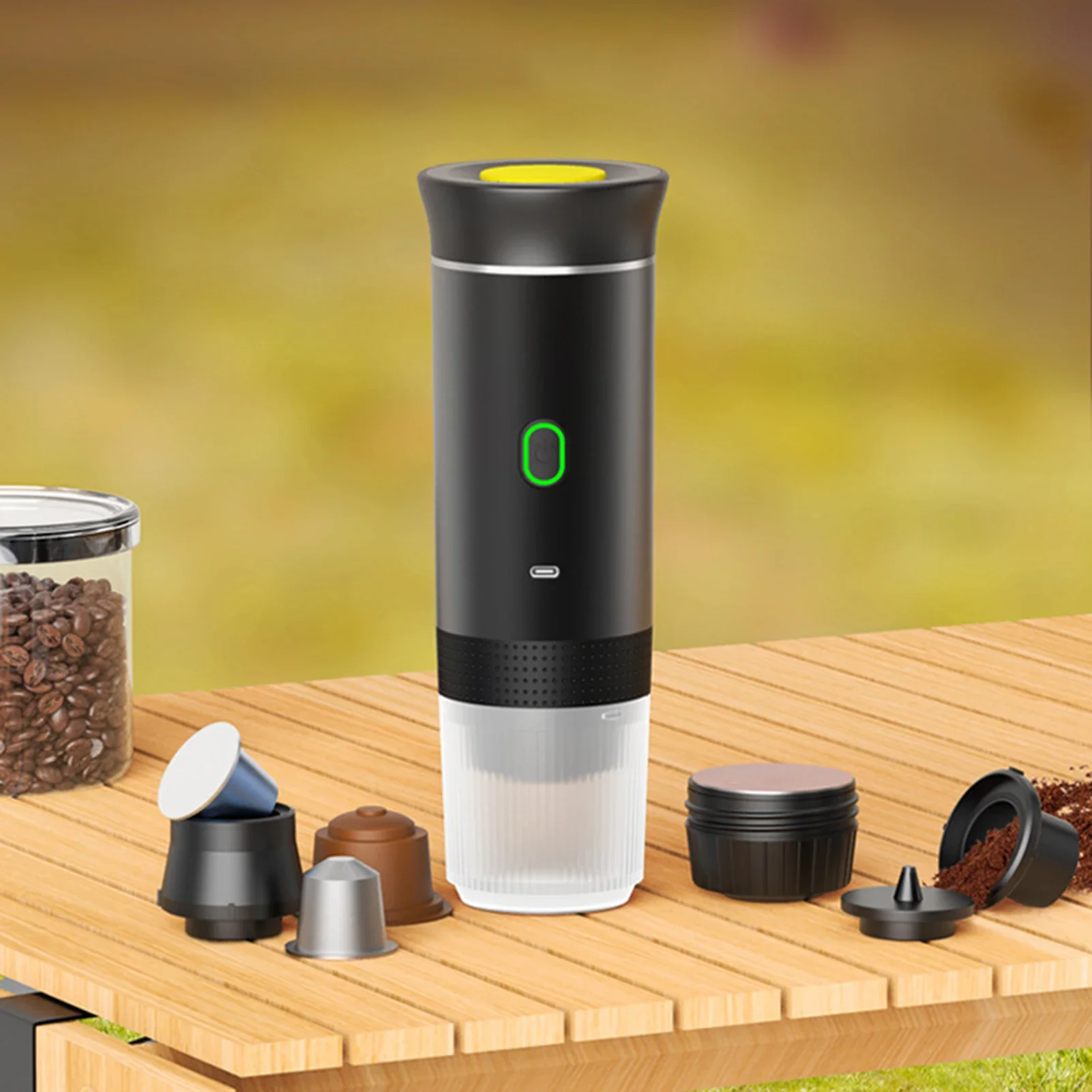 Tragbare Kaffee maschine wasch bar USB wiederauf ladbare Kaffee maschine für Männer Frauen