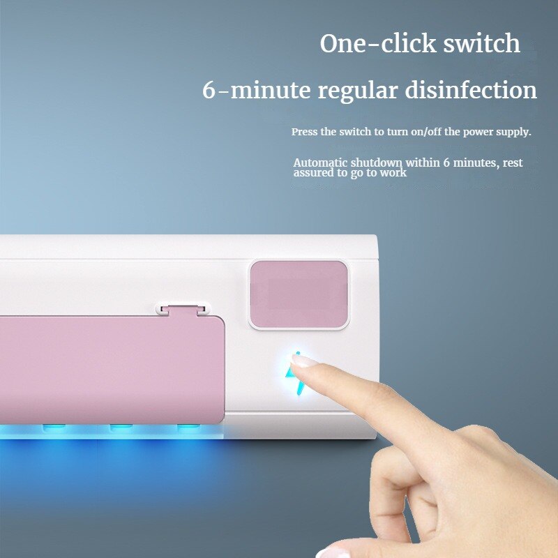 Intelligent Rechargeable Toothbrush Sterilizer Ultraviolet Disinfection Perforation-Free Wall-Mounted Toothbrush Holder