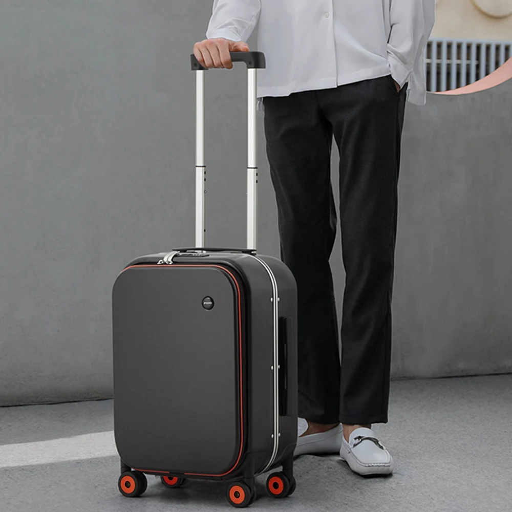 Mixi นวัตกรรมการออกแบบใหม่กระเป๋าเดินทางพกพาบน Hardside Rolling กระเป๋าเดินทาง PC Spinner ล้อรถเข็นกรอบอลูมิเนียม