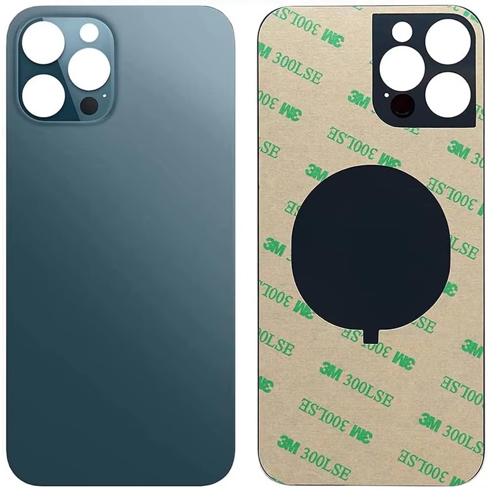 Rückglas + 3M-Kleber für iPhone 12 Pro-12 Pro Max, hintere Abdeckung, Glas, schnelles Ersatzgehäuse, Batterieabdeckung, großes Loch, hinteres Glas