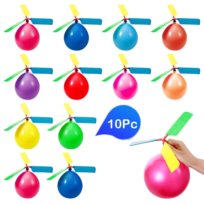 1-10pcs Helicopter Balloon Portable Outdoor Playing Flying Air Ballon Toy Birthday Party Decorations Kids Gift Party Supplies