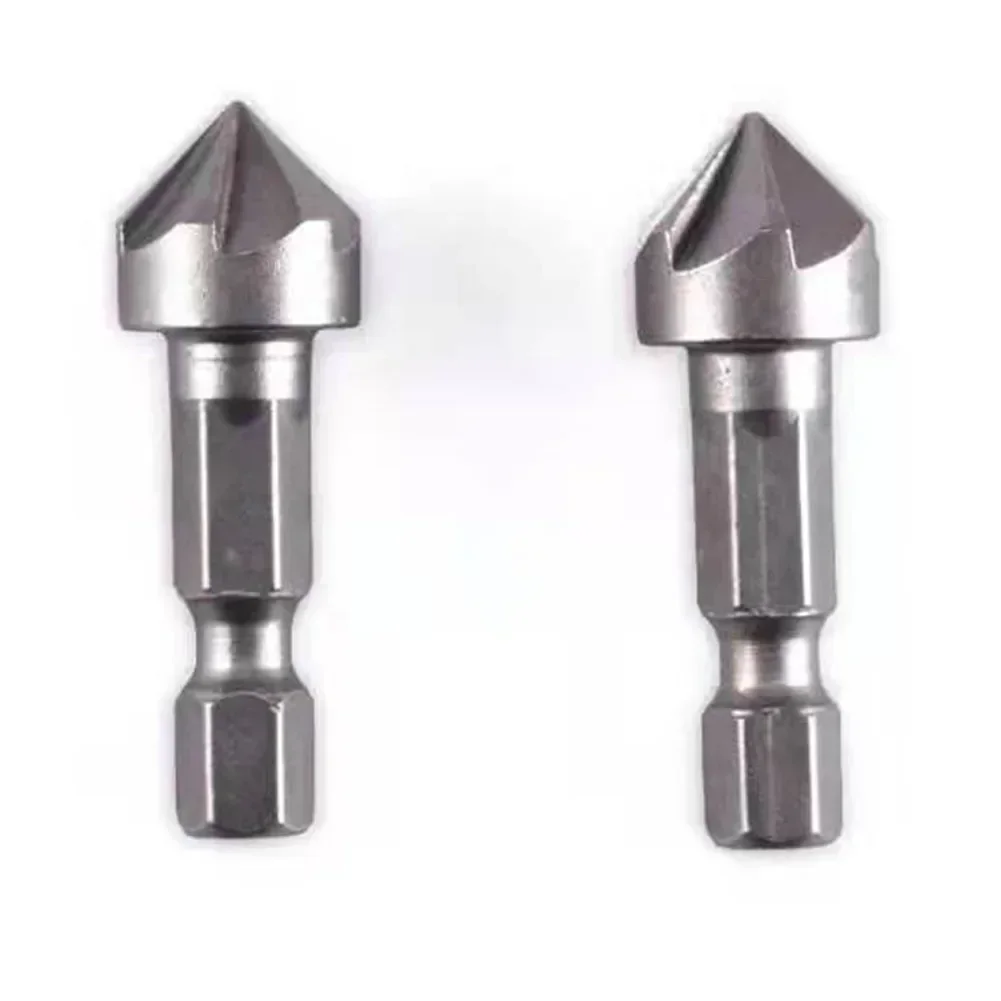 1PC Driller 6-slot Countersunk Five-edge Chamferer Hexagonal Shank Tools For Carpentry In Wood  Woodworking Tools Hand Tools
