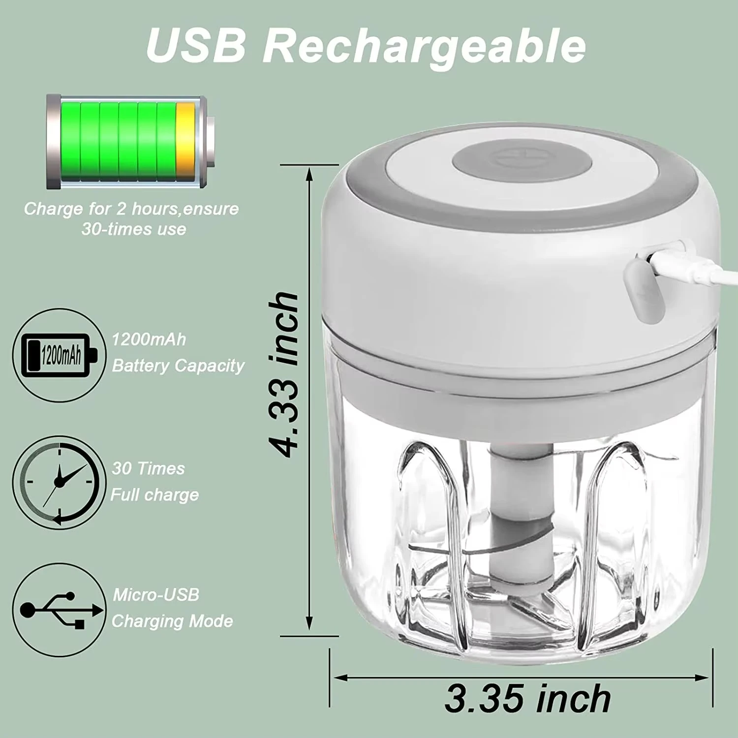 전기 미니 마늘 쵸퍼 USB 고기 분쇄기 마늘 사수 기계 튼튼한 내구성 분쇄 생강 야채 분쇄기 주방 용품