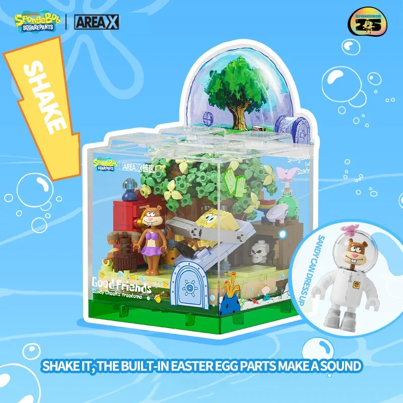 Spongebob Building Blocks สับปะรด House ร้านอาหาร Anchor House Tree House Room อิฐเดสก์ท็อปเครื่องประดับของเล่นเด็กของขวัญ