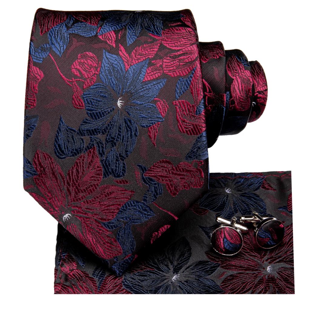 Neue Mode Plain Schwarz Weiß Plaid Silk Krawatte Für Dating Hochzeit Tie Hanky Manschettenknöpfe Set C-355