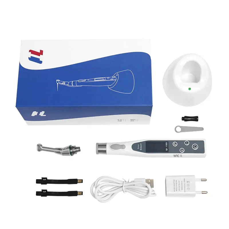 ทันตกรรม LED Endo มอเตอร์สมาร์ท 9 โปรแกรมพร้อมหลอดไฟ LED และ 16:1 ลด Contra มุม Endodontic เครื่องมือ