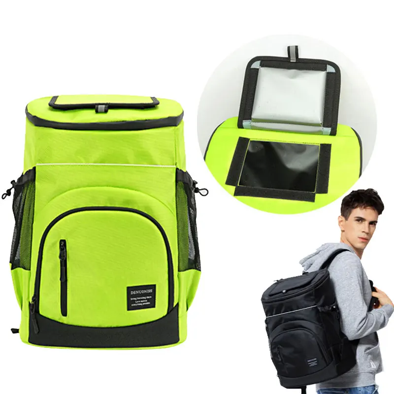 Bolsa térmica de 30L, mochila térmica grande y suave de 36 latas, bolsa aislante para nevera, viaje, playa, hielo, cerveza, mochila de almacenamiento de alimentos a prueba de fugas
