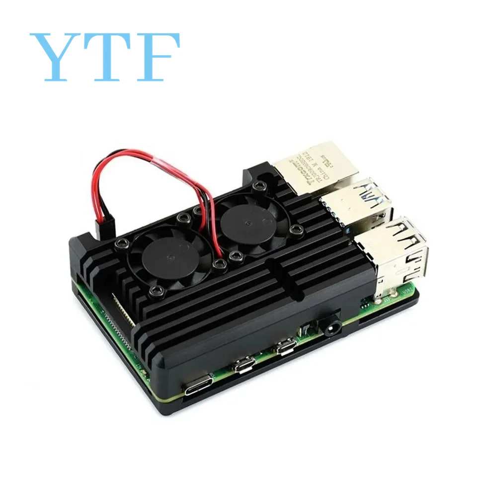 1 комплект Raspberry Pi 4B 3B + модель + (плюс) модуль системы охлаждения с двойным вентилятором и радиатором